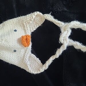 Hand knit chicken hat